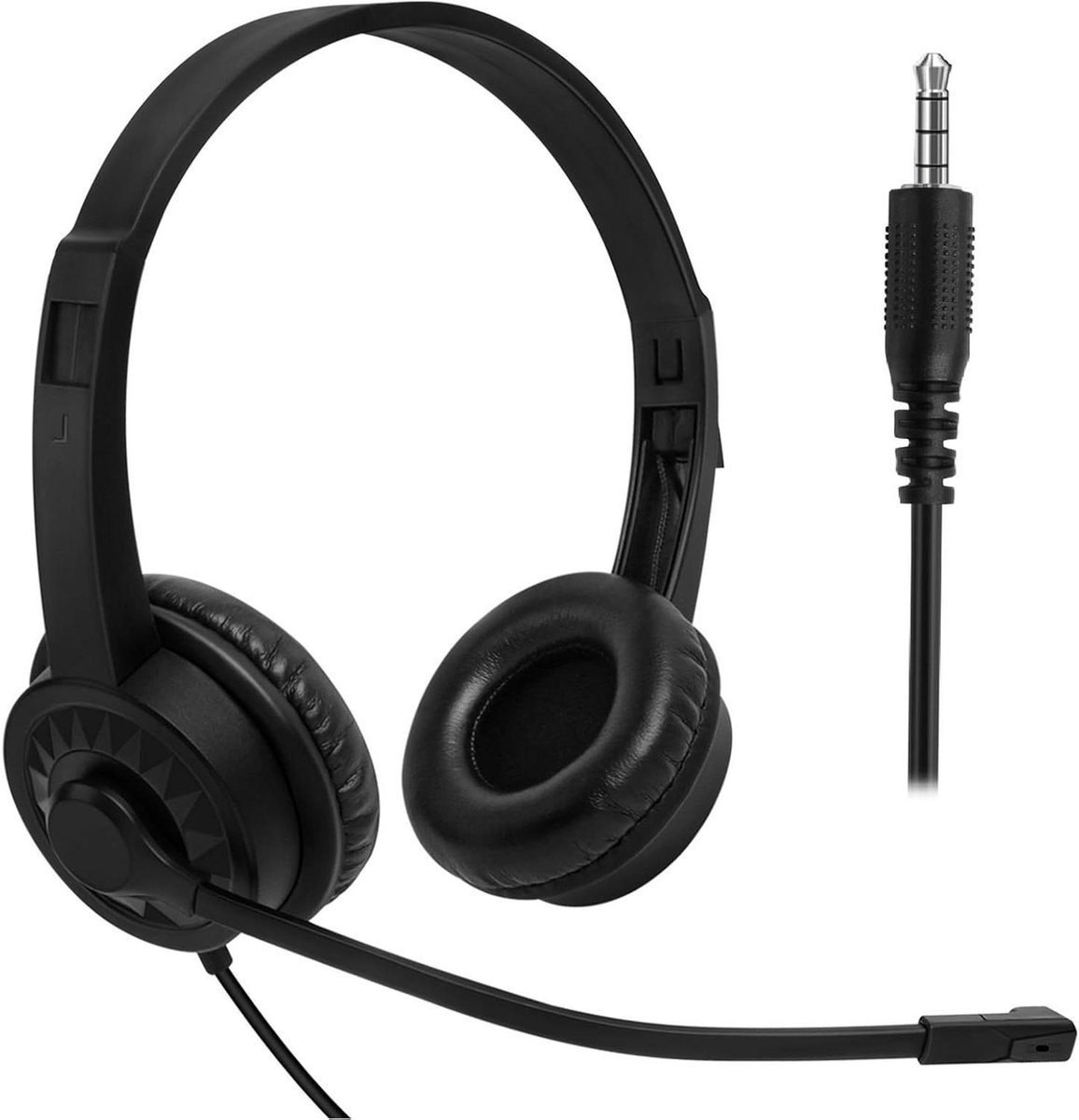 PC Headset - Computer Koptelefoon - Online Communicatie - Ruisonderdrukkende Microfoon - 1.5 meter draad - Zwart