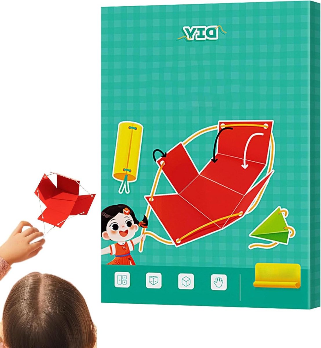 Kinderen Geometrie Boek - Leerboek Wiskunde - Logisch Denken Leren - Interactieve 3D Modellen - 28.5 x 21 cm - Groen