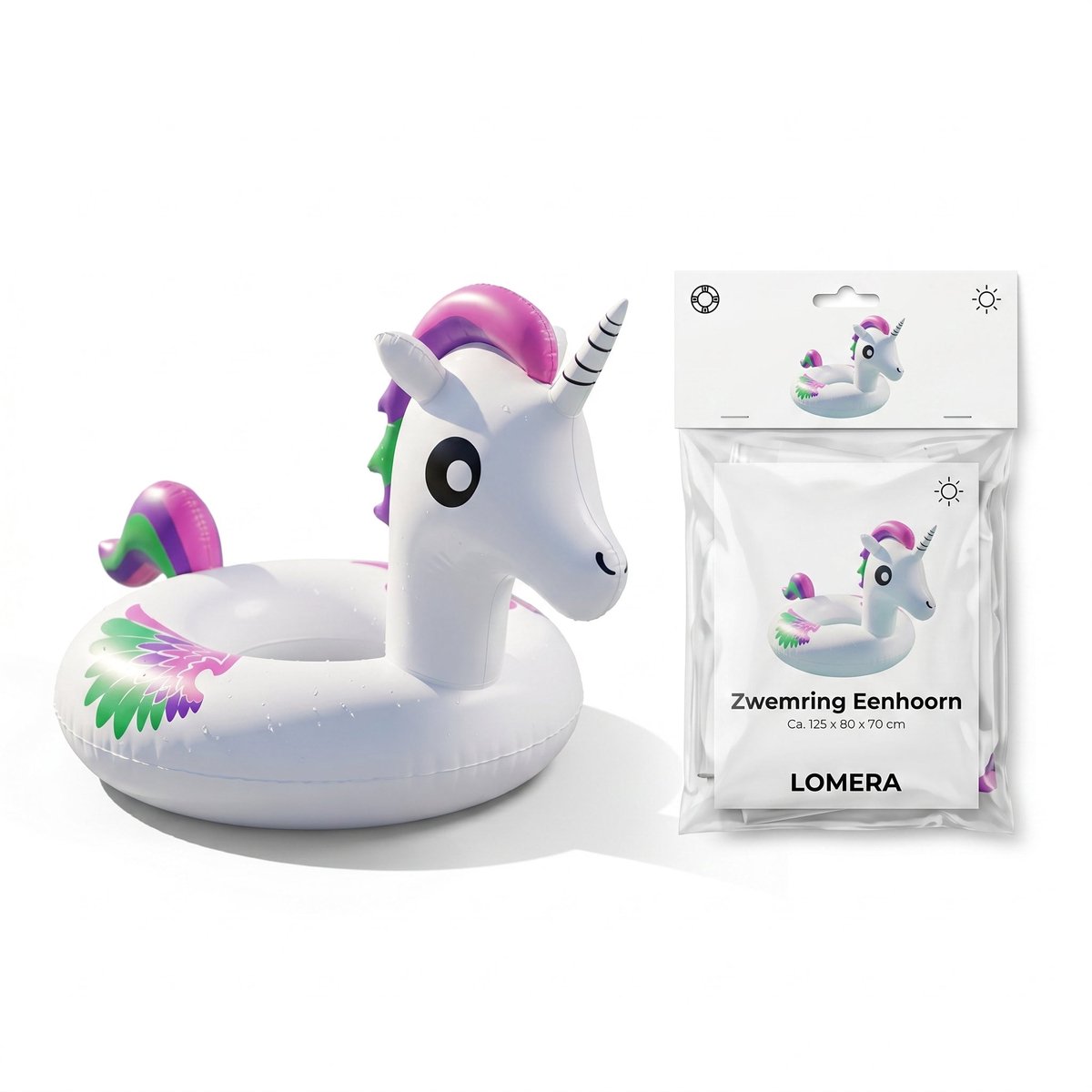 Lomera Zwemring Eenhoorn - Opblaasbare Eenhoorn - Unicorn Zwemband - Zwemband Eenhoorn - Opblaasbare Zwemband - Pool Float Unicorn - Zwembadring Eenhoorn - Zwembad Speelgoed - Opblaasfiguur - Kinderzwemband - Floaties - Luchtbed Eenhoorn – foto 6