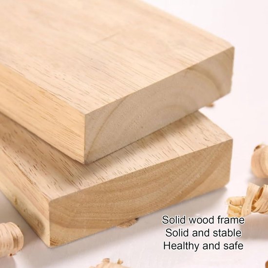 Japanse futonmatras - Oprolbaar vouwbed - Comfortabele slaap - Massief houten steun - 100 cm breed - Naturel — afbeelding 3