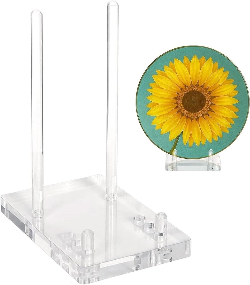Bordenstandaard Acryl - Display Houder - Decoratie Presenteren - Verstelbaar Ontwerp - 10 x 19.5 cm - Transparant