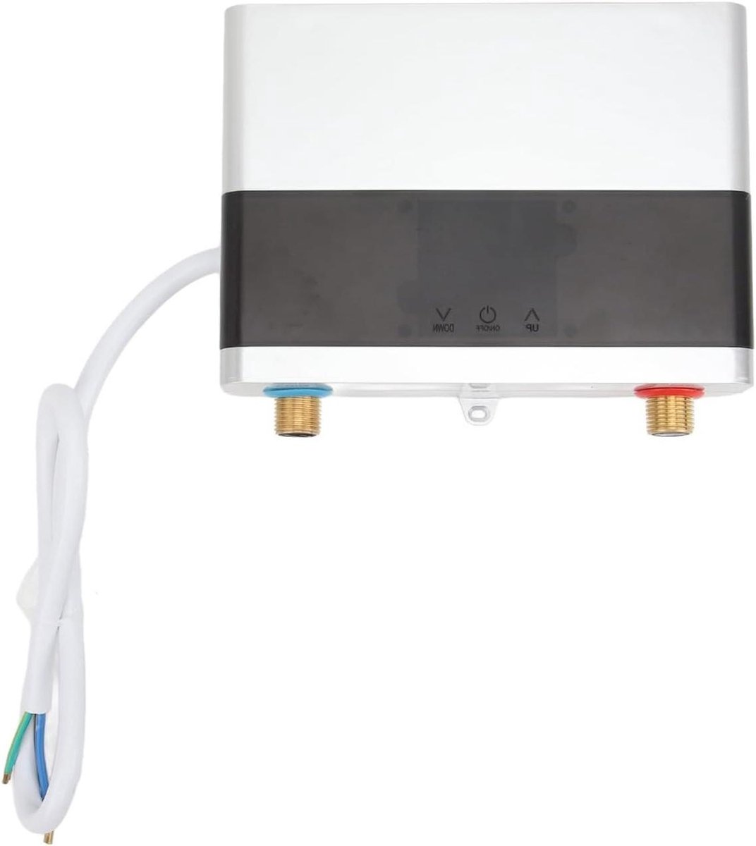 Elektrische doorstroomboiler - Directe warmte - Direct warm water - Instelbare temperatuur - Compact formaat - Zilver