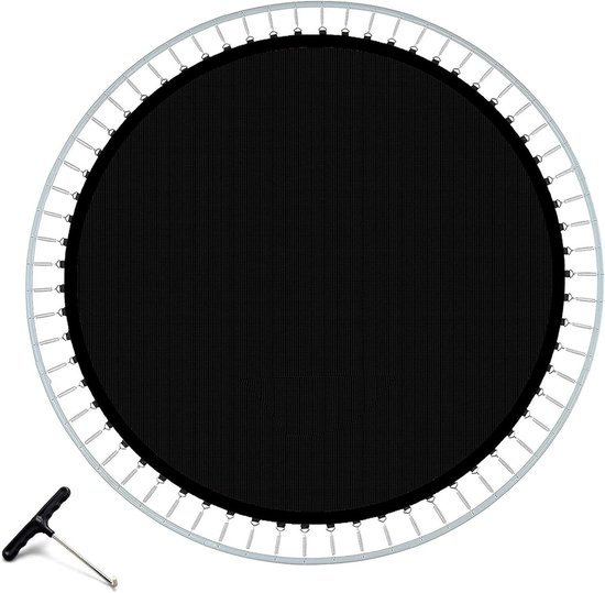 Trampoline Mat - Veiligheidsmat Springen - Buitenplezier Vergroten - Met Spring Hook Tool - 366 cm Diameter - Zwart