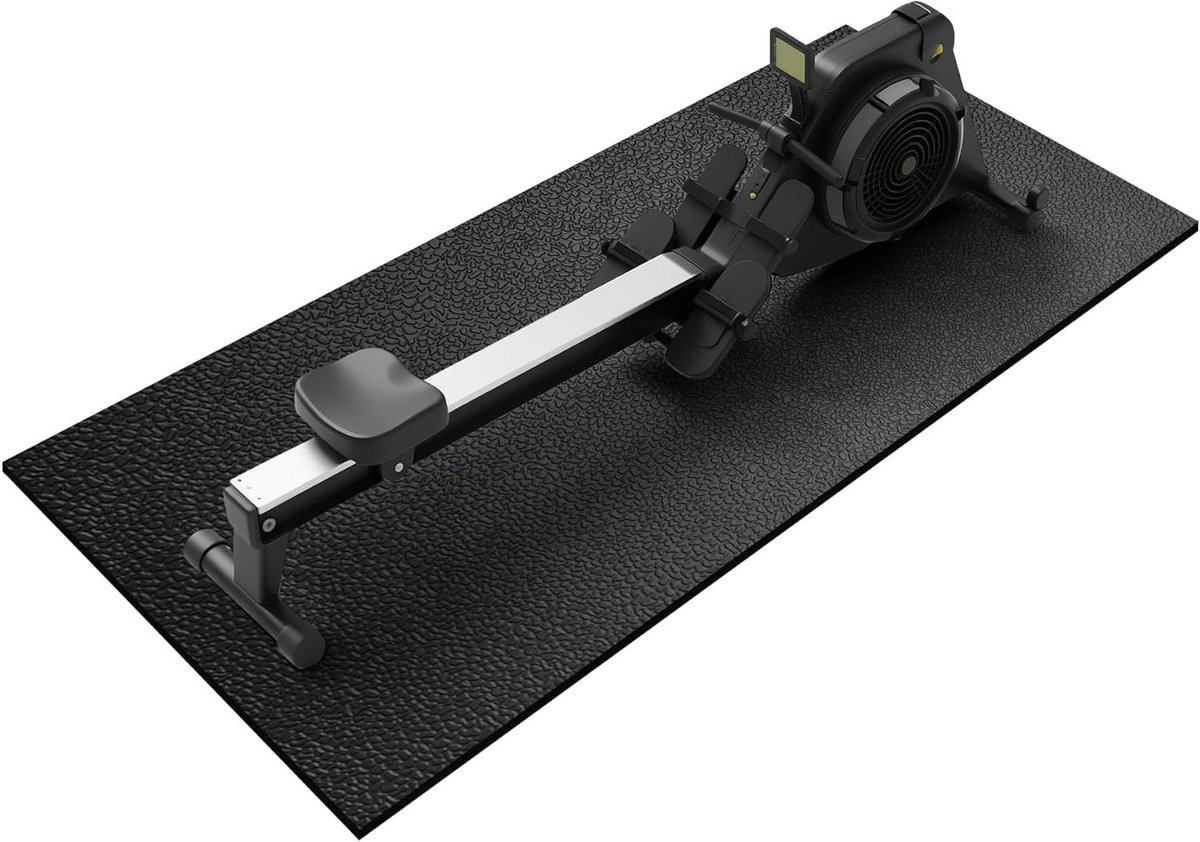 Fitnessapparatuur Mat - Vloerbeschermer - Thuis sporten - Extra dik PVC - 259 x 96 cm - Zwart