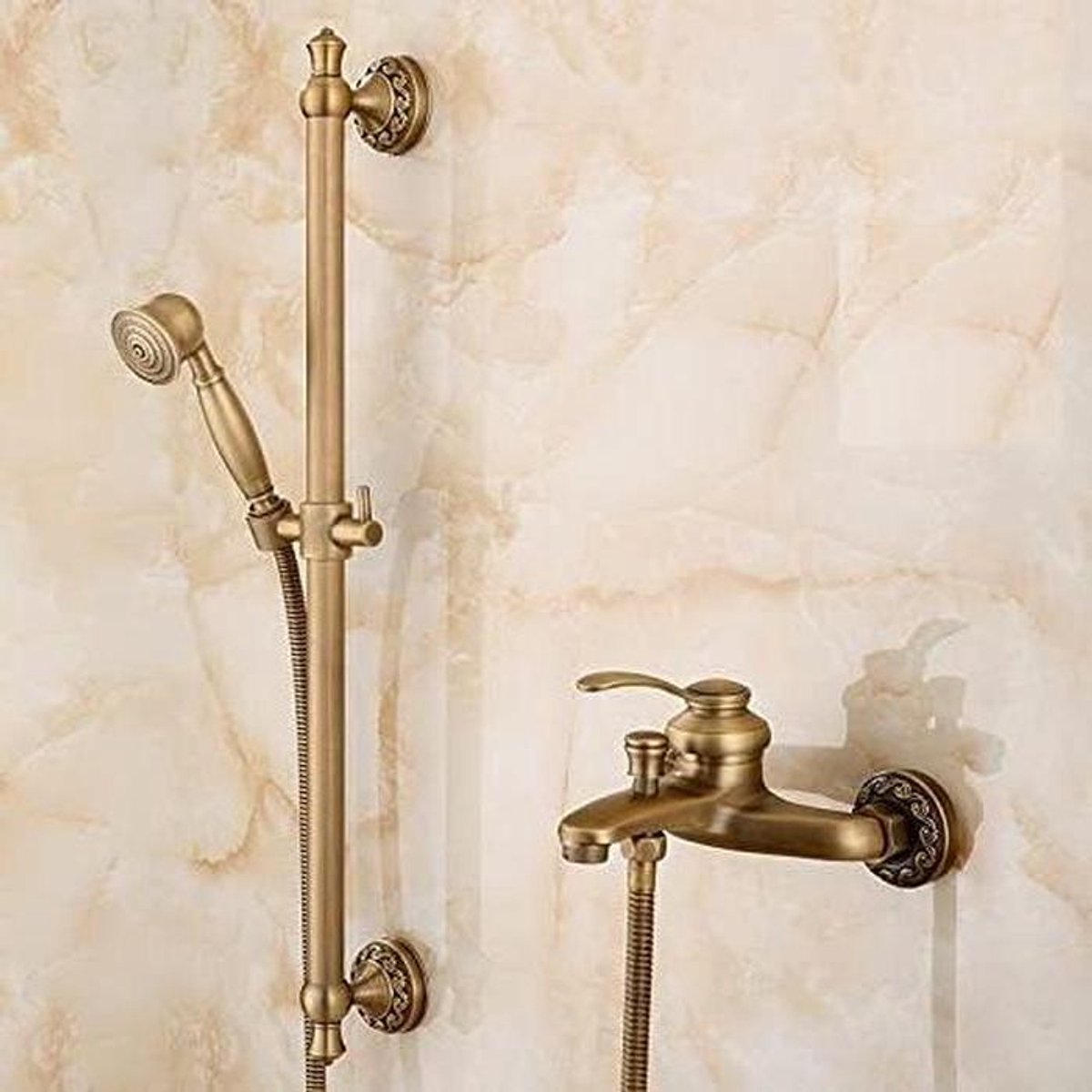 Douche Glijstang - Verstelbare Houder - Douche Comfort - Messing Materiaal - 1x1x1 cm - Do
