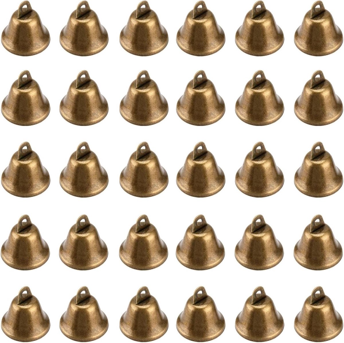 Vintage Bronzen Jingle Bells 37 x 38mm - Mini Hangende Klokken voor DIY Crafting, Decoraties en Feestelijke Versieringen zoals Kerst en Bruiloften