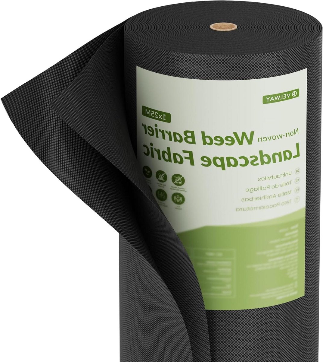 Onkruiddoek - Tuinvlies - Onkruid weren - Waterdoorlatend uv-stabiel - 1 x 25 meter - Zwart