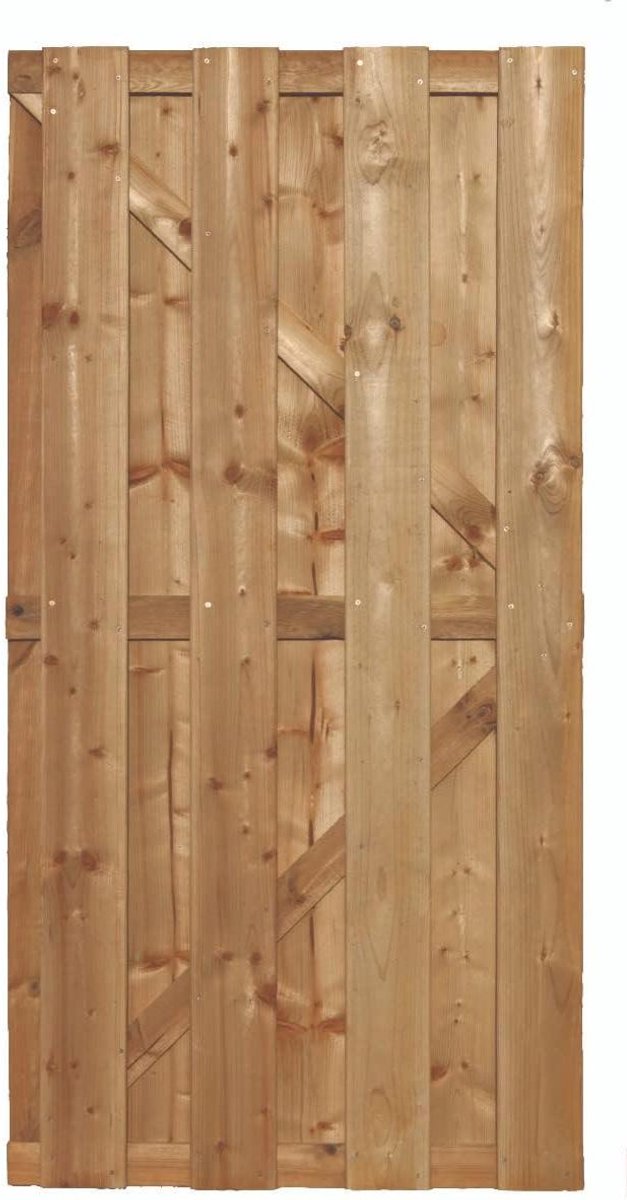 Houten tuinpoort - Tuindeur - Toegang afsluiten - Verduurzaamd grenen - 180x90cm - Groen