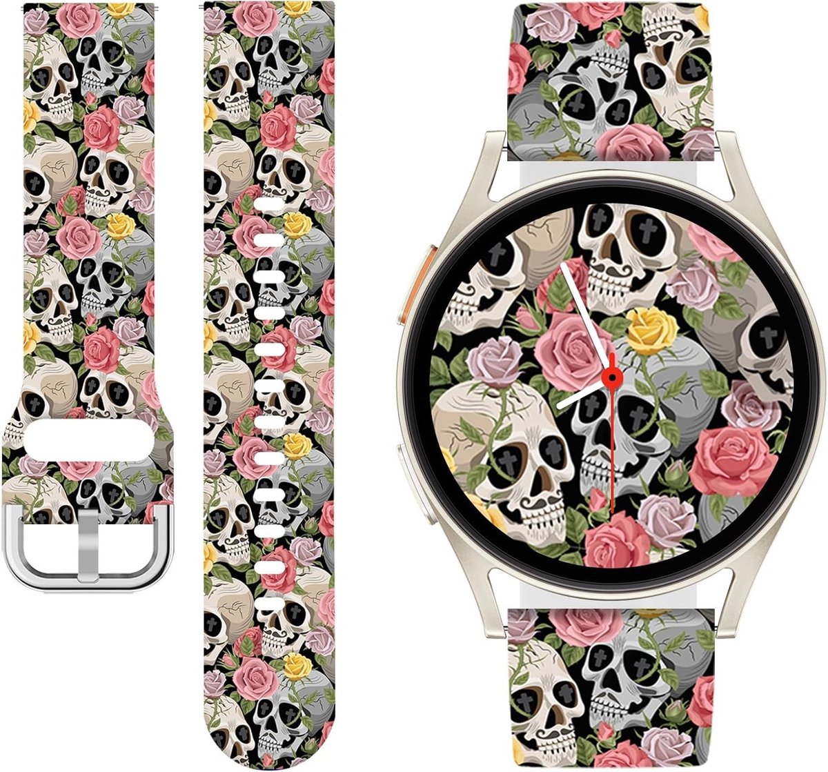 Halloween Sportarmband 20mm voor Galaxy Watch 7, 6, 5, 4 FE - Schattige Pompoen Armband voor Actieve Stijl, Geschikt voor Mannen en Vrouwen, Perfect voor Feestdagen