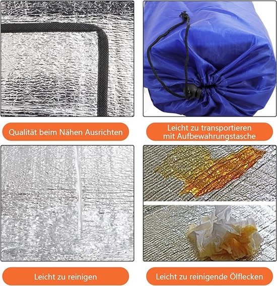 Opvouwbare isolatiemat voor kamperen, 100 x 200 cm, waterdicht en ultralicht — afbeelding 3