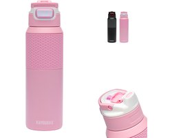 Gourde isotherme Kambukka Elton 1L - Ambition Pink avec couvercle 3 en 1 et gourde facile à nettoyer