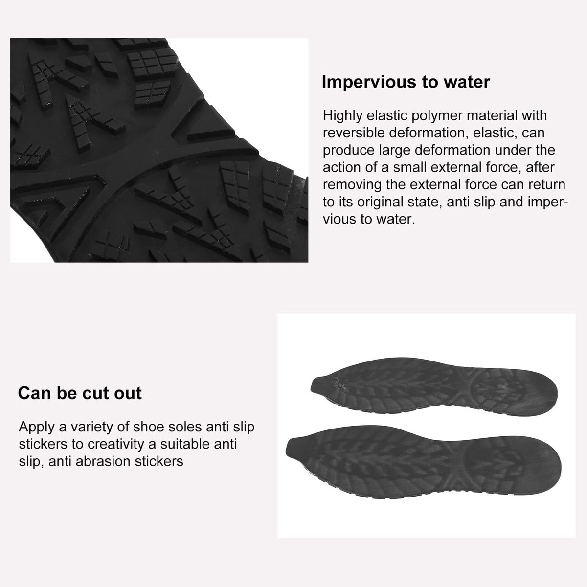 Allecto - Schoenzoolreparatie - Rubber - Elasticiteit - DIY - Schoenbodemreparatie - Geschikt voor Werkschoenen - Maat 41-44