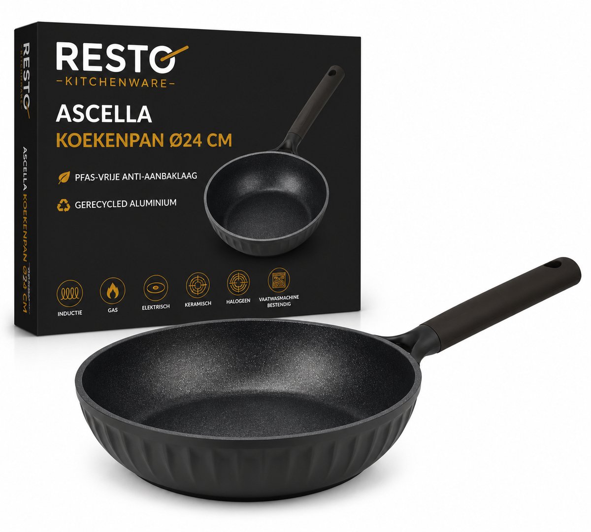 RESTO 94009 Ascella Koekenpan - Rond Ø24 - Hoogte 5.5 cm