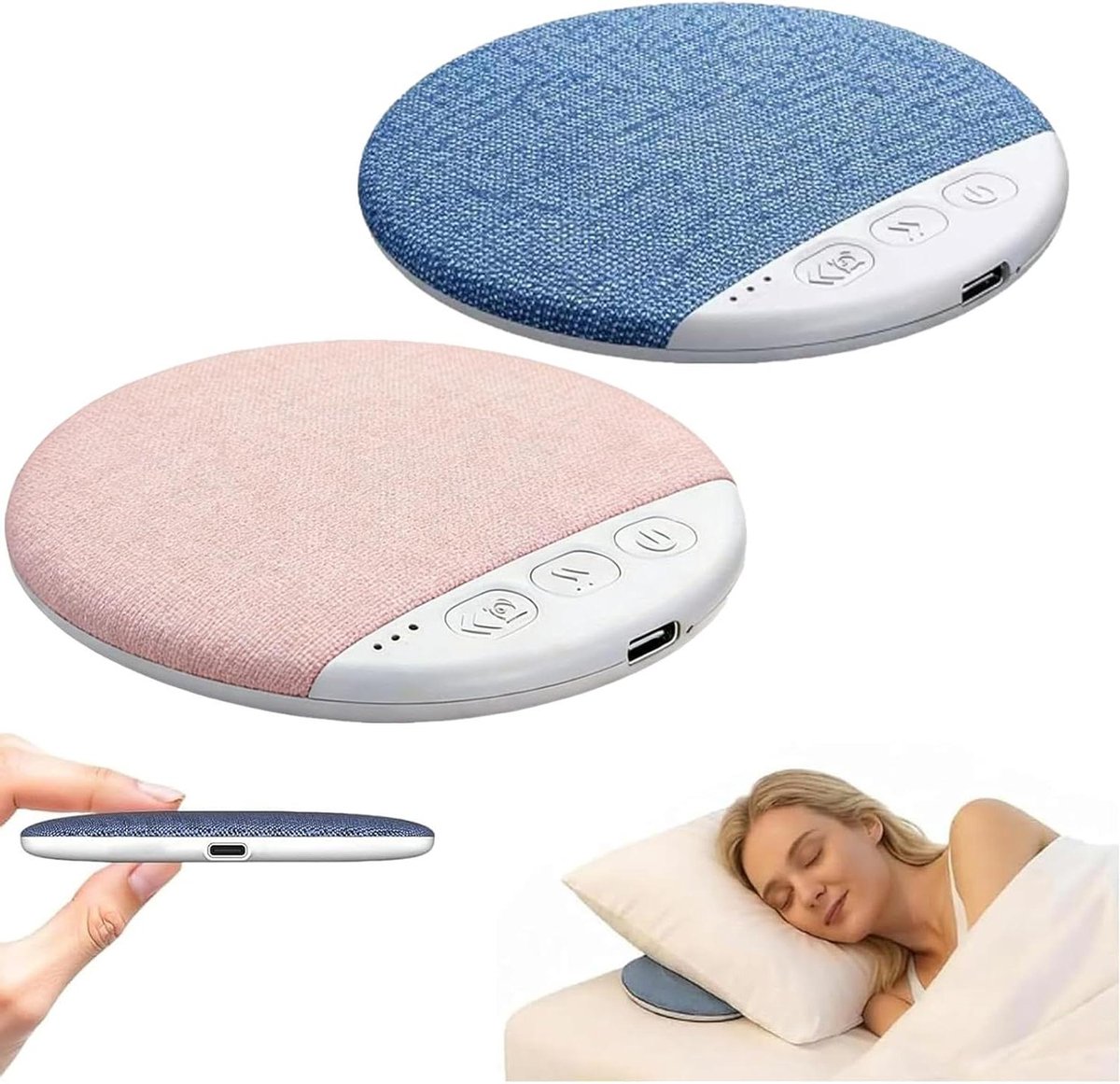 Slaap Luidspreker - Onder Kussen - Ontspannen Slapen - Been Geleidings Technologie - 9.6 cm Diameter - Zwart