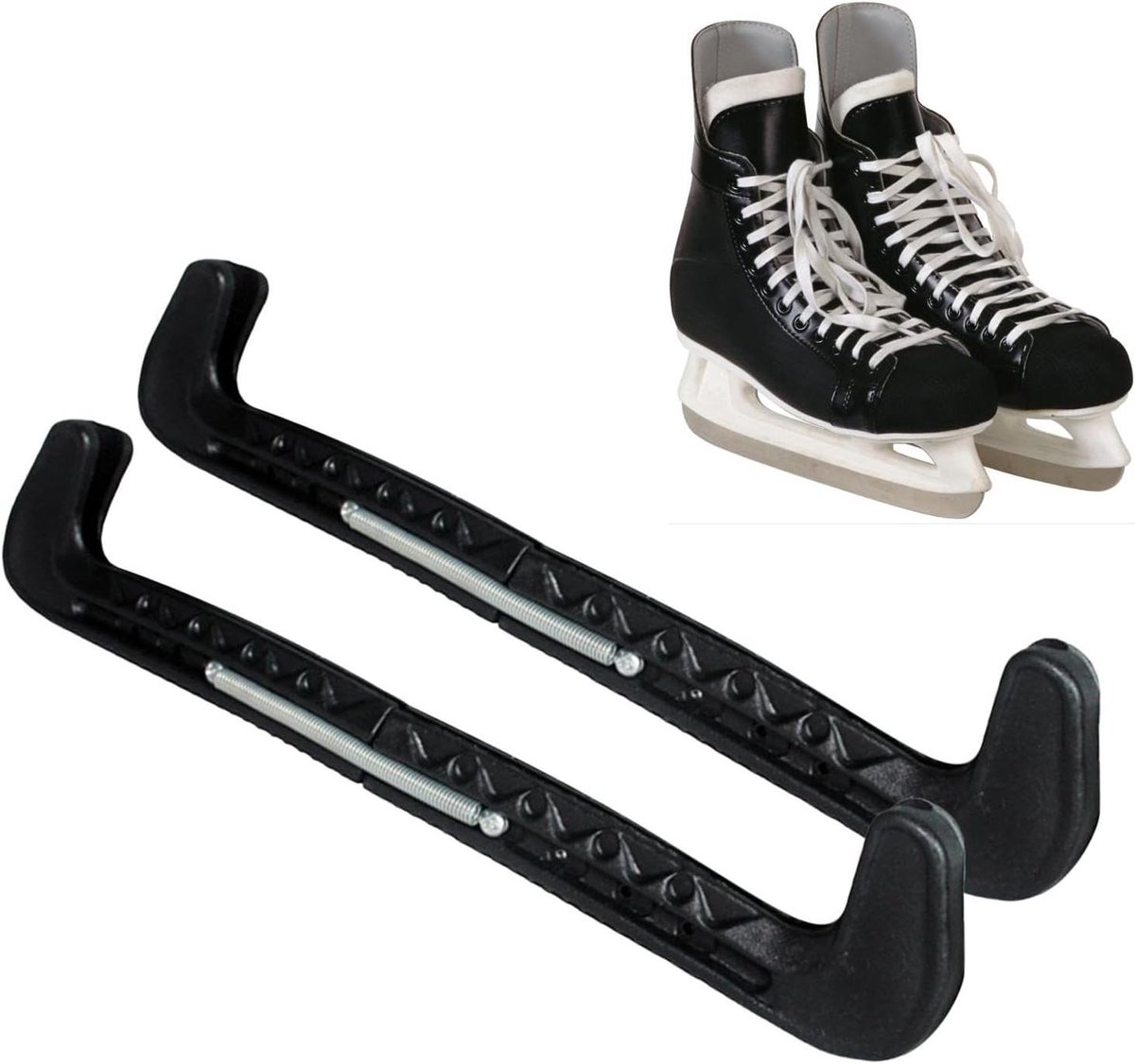 Schaatsbeschermers - Schaatsenhoezen Beschermers - Schaatsen Beschermen - Verstelbare Lengte - ca. 31 cm - Zwart