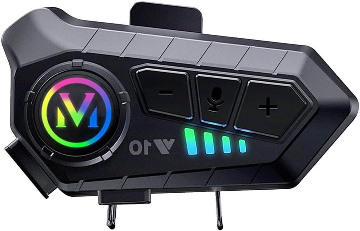 Bluetooth Headset Motorhelm - Motorfiets Communicator - Veilig Rijden - Super Lange Batterijduur - IPX6 Waterdicht - Zwart