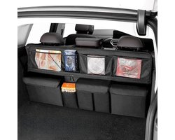 Kofferbak Organizer - Auto Opbergtas - Auto Opbergen - Maatwerk Audi Q5 - 8 Vakken - Zwart