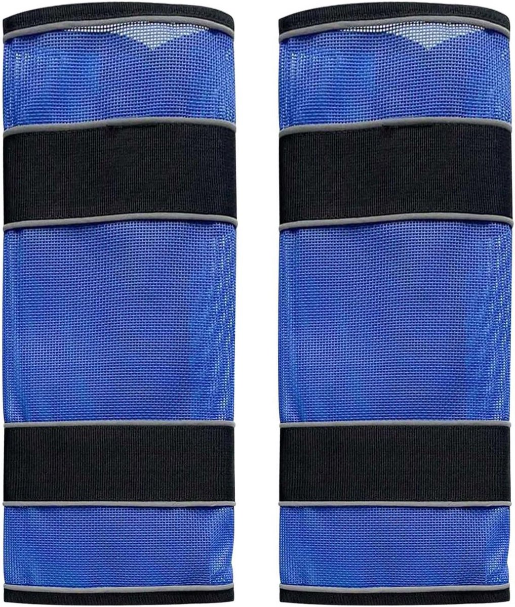 Paardenbeenbeschermers - Paarden brace cover - Paardensport bescherming - Verstelbaar met klittenband - One size - Blauw