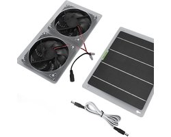 100W 12V Waterdichte Buiten Zonneventilator Set, Mini Draagbaar, Geschikt voor Huis, Caravan & Kas