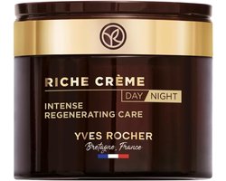 Yves Rocher Riche Crème - Dag en nacht creme voor vrouwen - Intensieve verzorging - Anti-aging gezichtscrème, met olie van 1000 rozen - Huidcreme anti rimpel - 75 ml