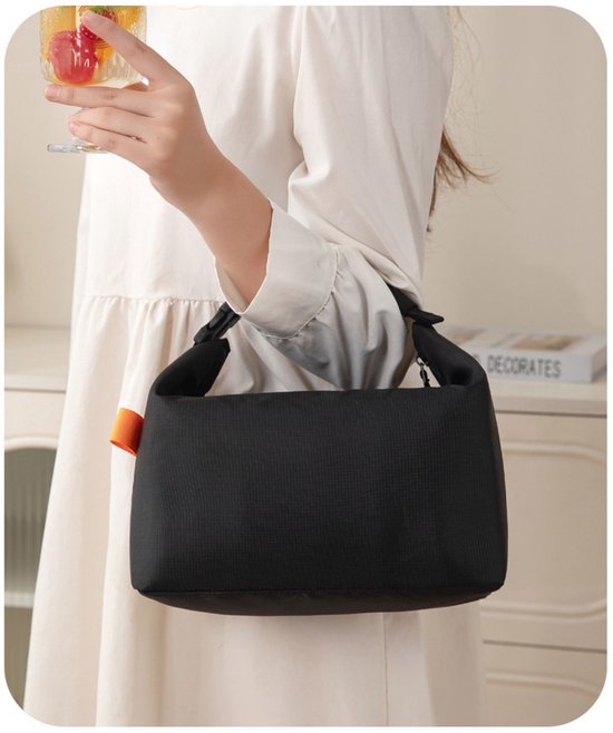 Lunchtas - 25 x 16 x 22 cm - Stijlvolle unisex lunchtas - Herbruikbaar, geïsoleerd en lekvrij - Minimalistische thermische lunchtas - Draagbare koeltas - Geschikt voor werk, school, picknicks of reizen — afbeelding 2