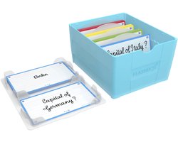OXFORD Flashbox 17,3x14,5cm PP pastelblauw + 32 flashcards Flash 2.0