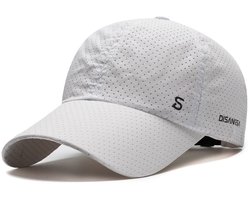 Geperforeerde Baseball Cap – Ademende, Sneldrogende Sportpet met Verstelbare Pasvorm en Zonbescherming voor Heren en Dames – Wit