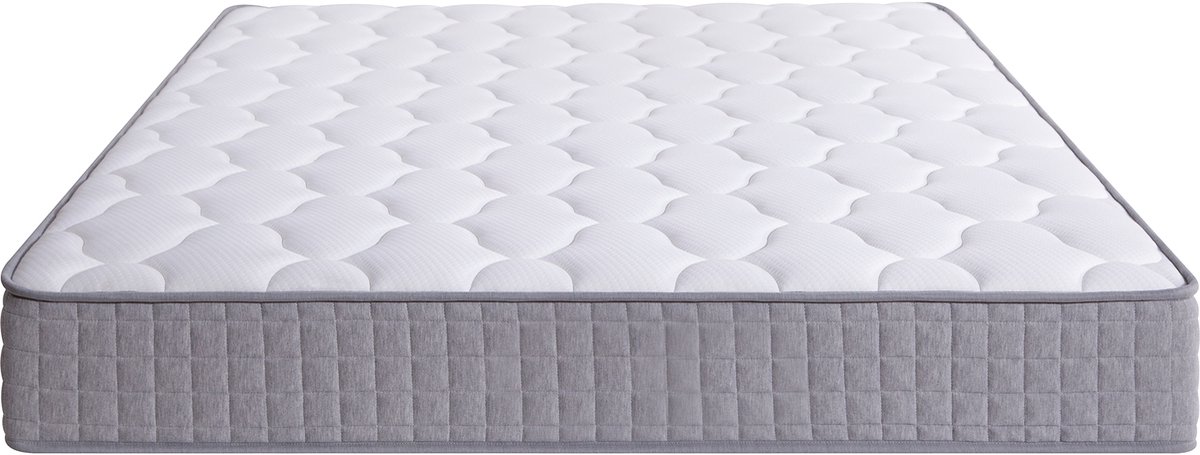 HAUSS SPOLE Pocketveringmatras 180x200 cm - 7 Zones H3 Zonder Matras - Ergonomische Ondersteuning en Ventilatie - Schuim en Veren - Wit