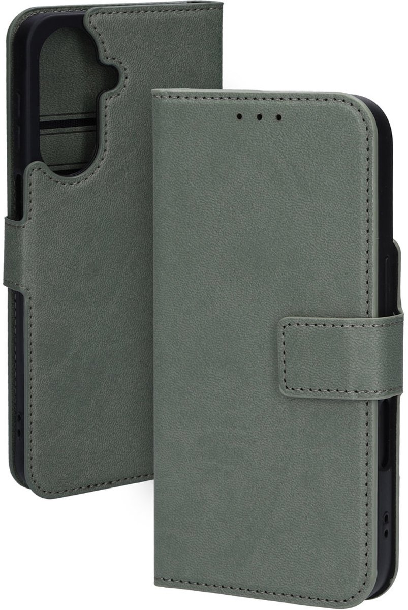 Mobiparts hoesje geschikt voor Samsung Galaxy A27 - Wallet/Boekhoesje - Eco Leer - Magneet Sluiting - Opberg vakken - Groen