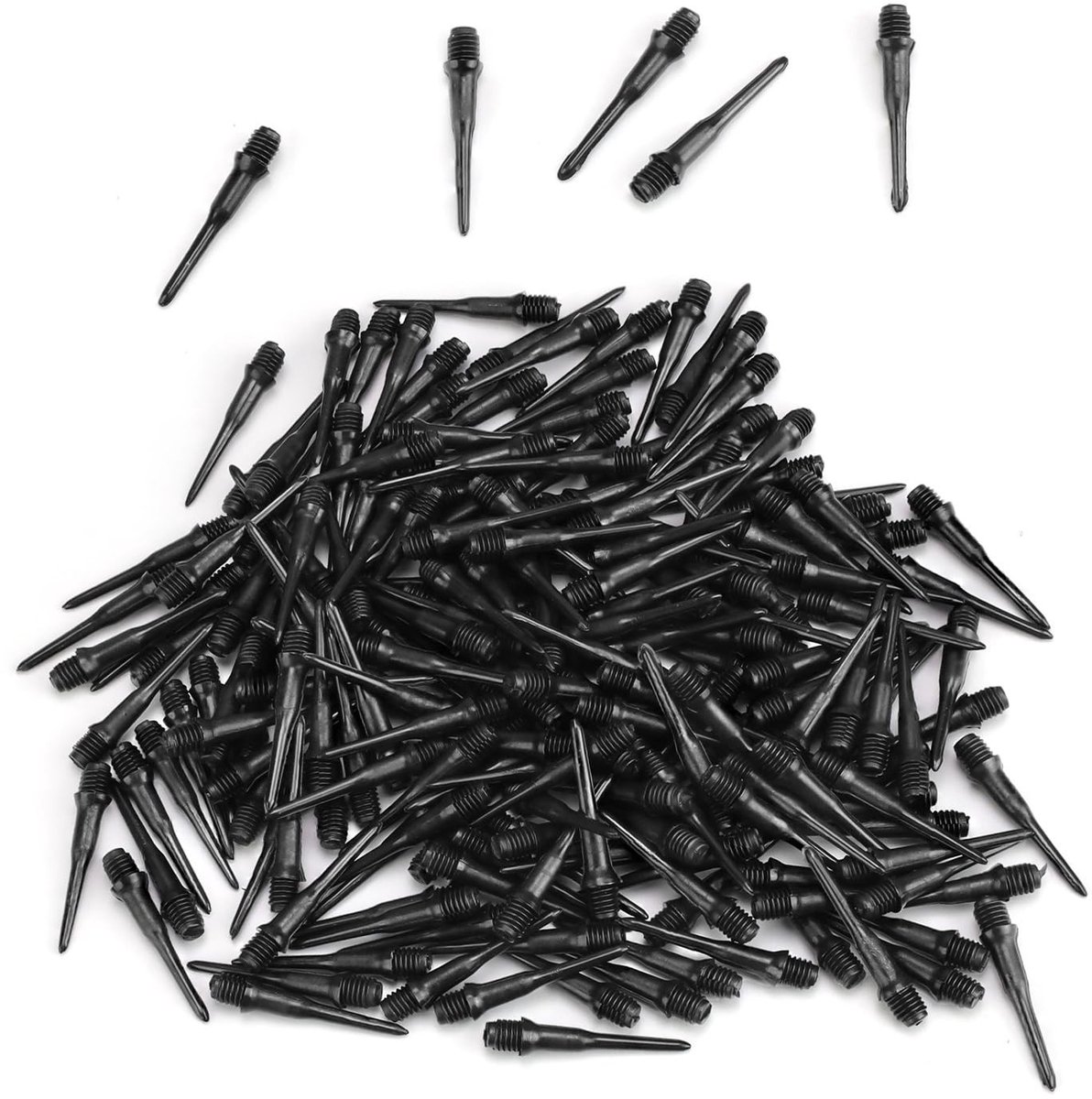 Dailygoods- Dartpunten 200 Stuks - Kunststof - 2BA Draad - Duurzaam - Zacht - Eenvoudig te Vervangen - Darttips