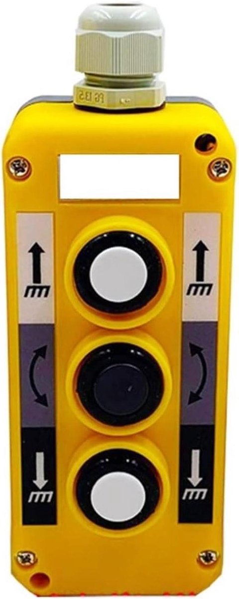 Kraanwagen Controller - Drukknop Schakelaar - Industriële Bediening - Waterdicht IP65 - Enkele Snelheid - COB-381