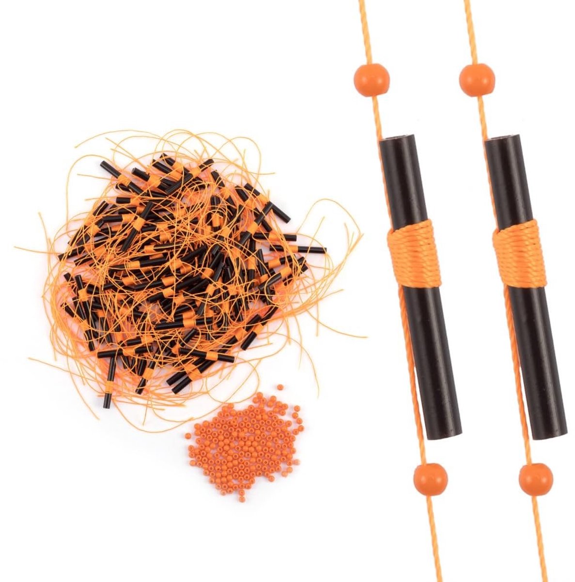Dailygoods- Visdobber 100 Stuks - Katoenen Draadknoop - Nylon Kralen - Glijdende Boeien - Lichtgewicht en Draagbaar - Slijtvast en Betrouwbaar - Bobber Stops
