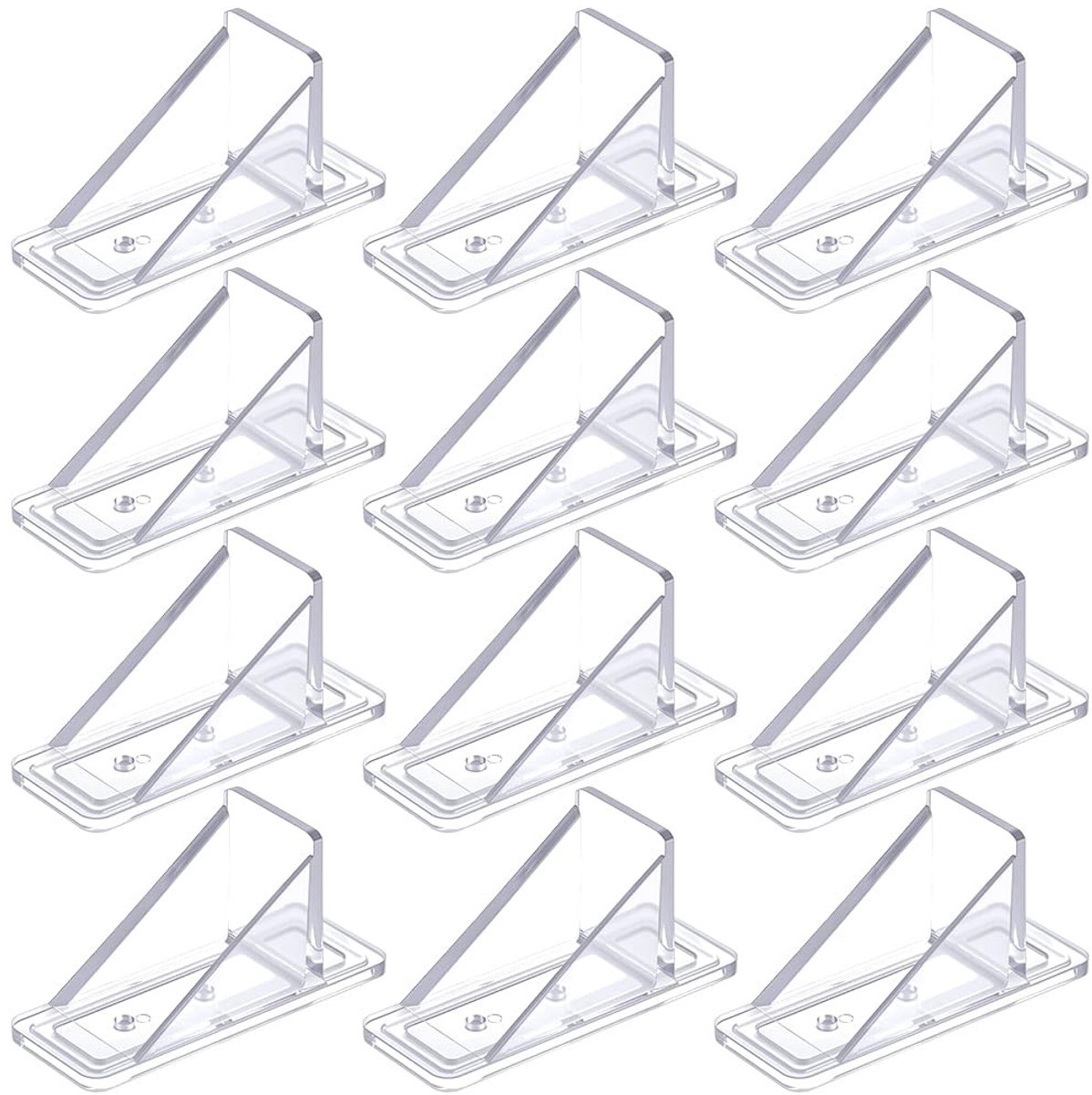 Dailygoods- Sneeuwbeschermers 12 Stuks - Mini Plastic Dakbescherming - Rechthoekige Sneeuwstops - Winterbenodigdheden - Afmetingen 3,8 cm x 10 cm - Voorkomt Glijden van Sneeuw