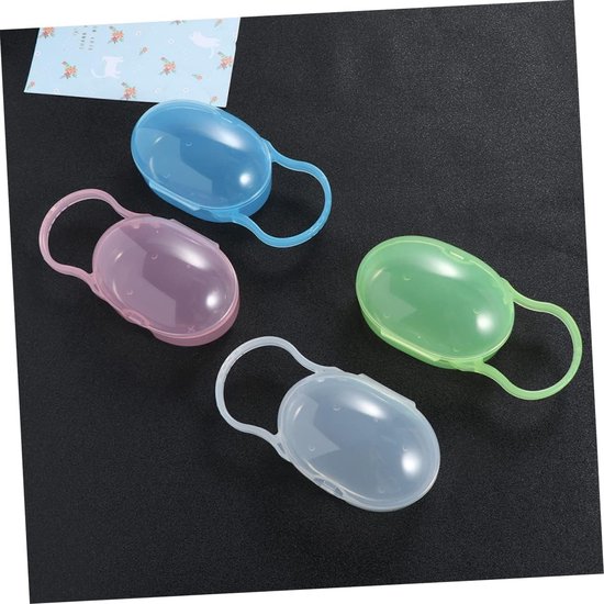 Speendoosjes Set - Fopspeen Houders - Baby Benodigdheden - Hygiënisch en Veilig - 5 Stuks - Diverse Kleuren — afbeelding 5