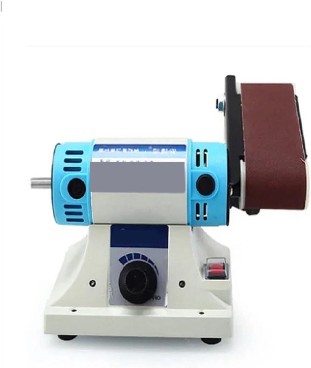 Sieraden Polijstmachine - Tafelslijpmachine Bankpolijstmachine - Metaal Bewerken - Traploze Snelheidsregeling - 350x50mm - Zilver