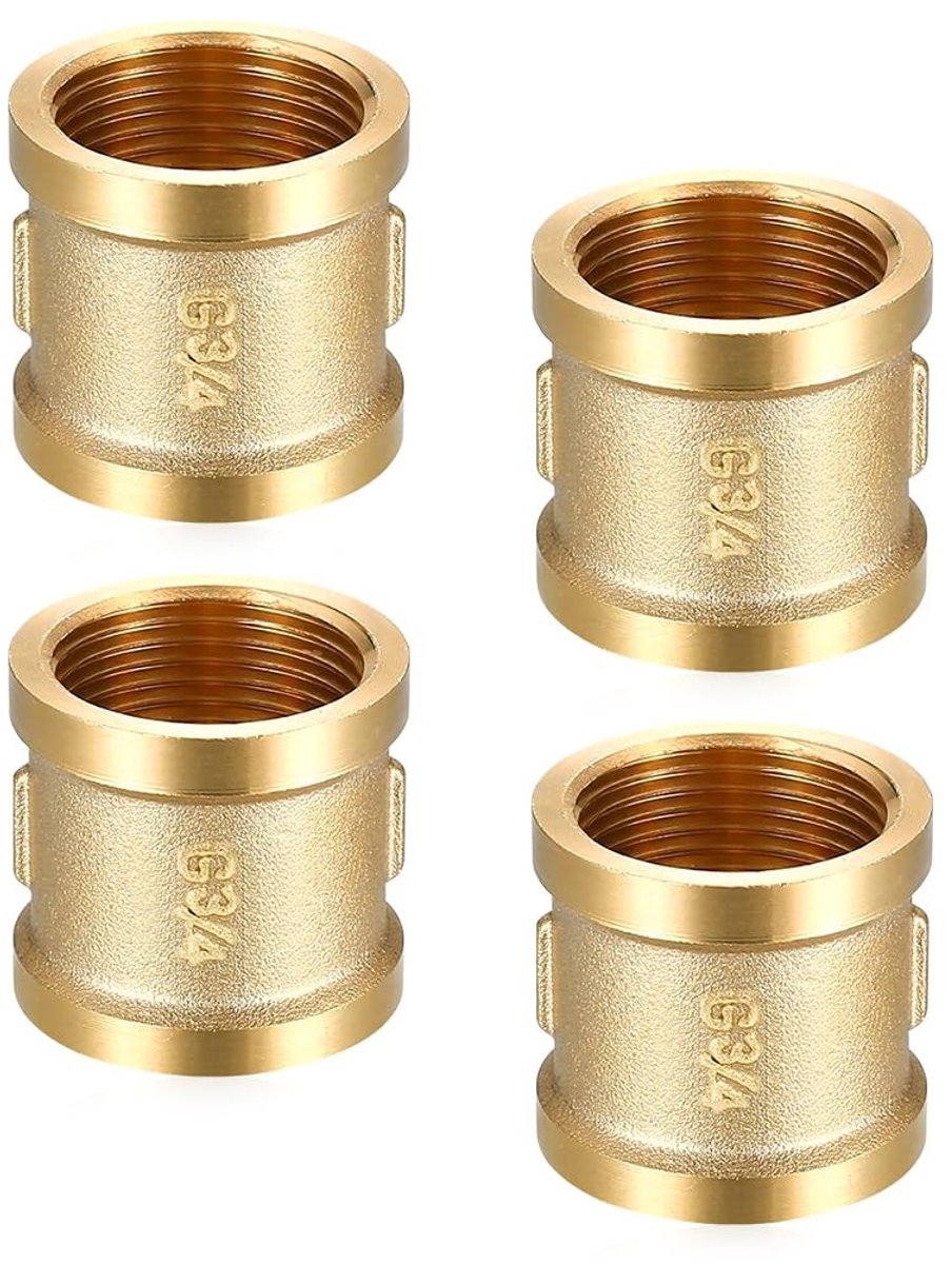 Dailygoods- Verbindingnippel 3/4 Inch - Koppeling Tuinslang - Koppeling Aanhanger - Koppeling Gardena - Koppeling Fietskar - Robuust Messing
