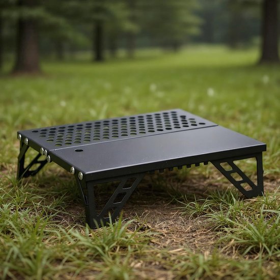 Camping Grill - Opvouwbare Grill - Buiten Koken - Lichtgewicht Aluminium - 26 x 20 x 7 cm - Zwart van Camping — afbeelding 2