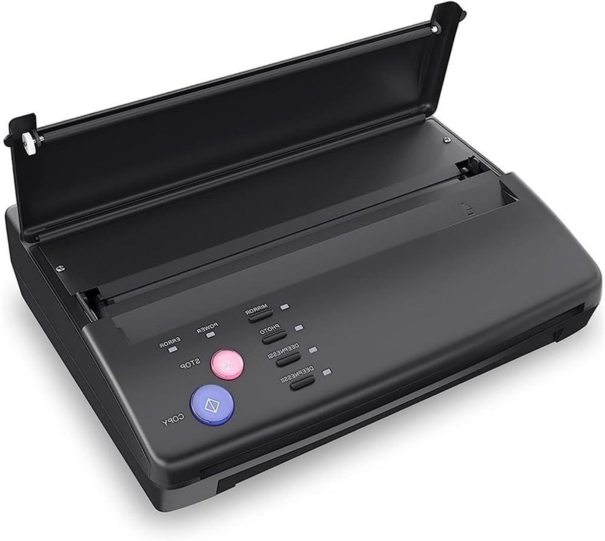 Tattoo Stencil Printer - Transfer Machine - Ontwerpen Overbrengen - Compact en Lichtgewicht - A4 A5 Formaat - Zwart