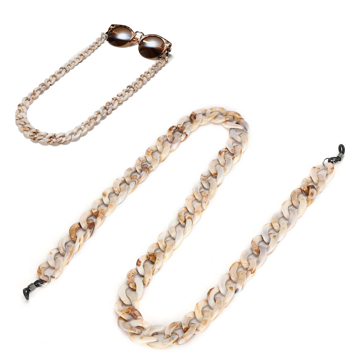 Dailygoods- Brillenketting Multifunctioneel - Brillenhouder - Antislip - Verstelbaar - Hoogelastisch - Geschikt voor alle brillen