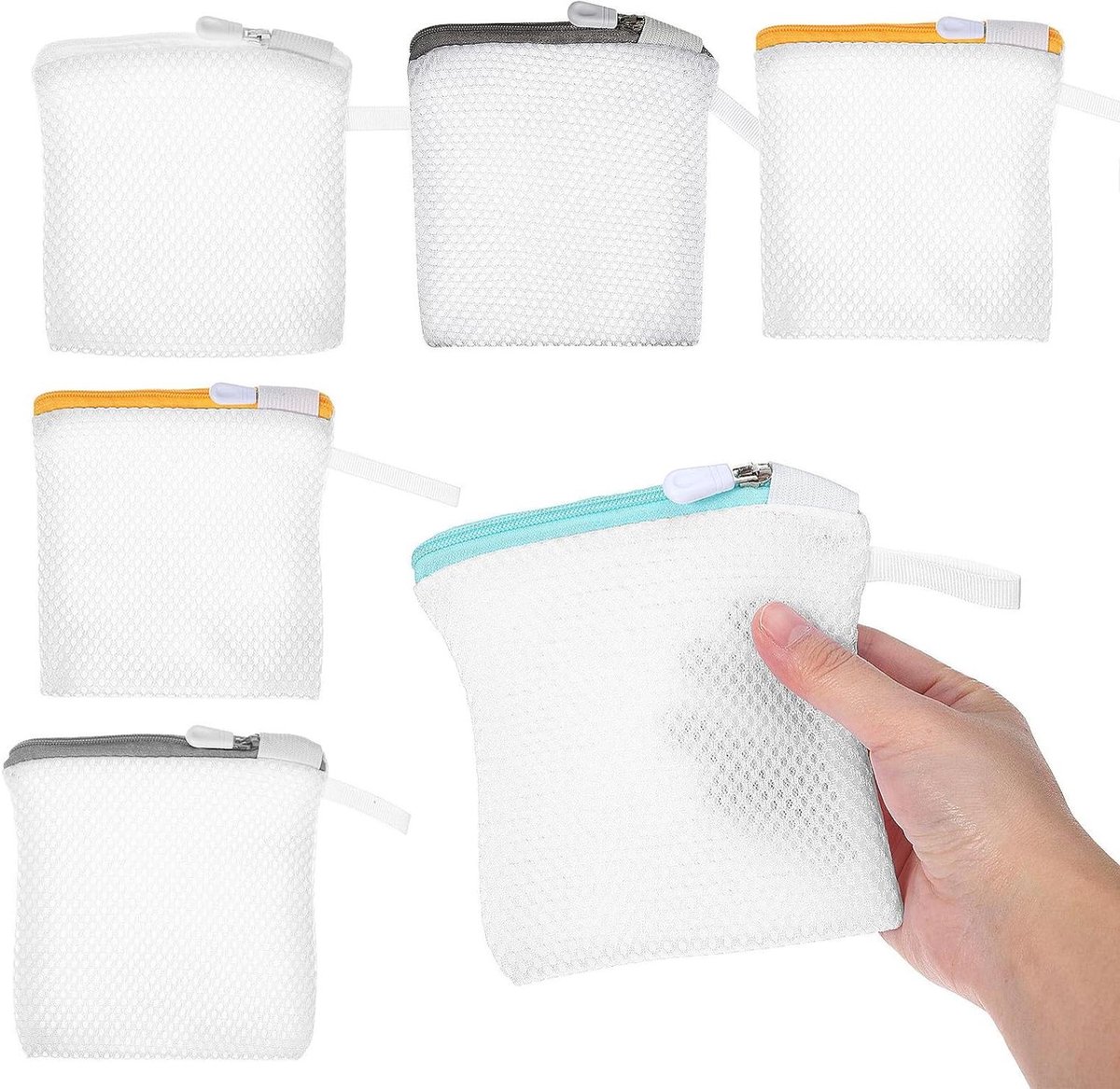 Mini Waszakken Lintzakjes Wasmachine Kleding Sorteren Beschermt Delicaat 6 Stuks Kleuren