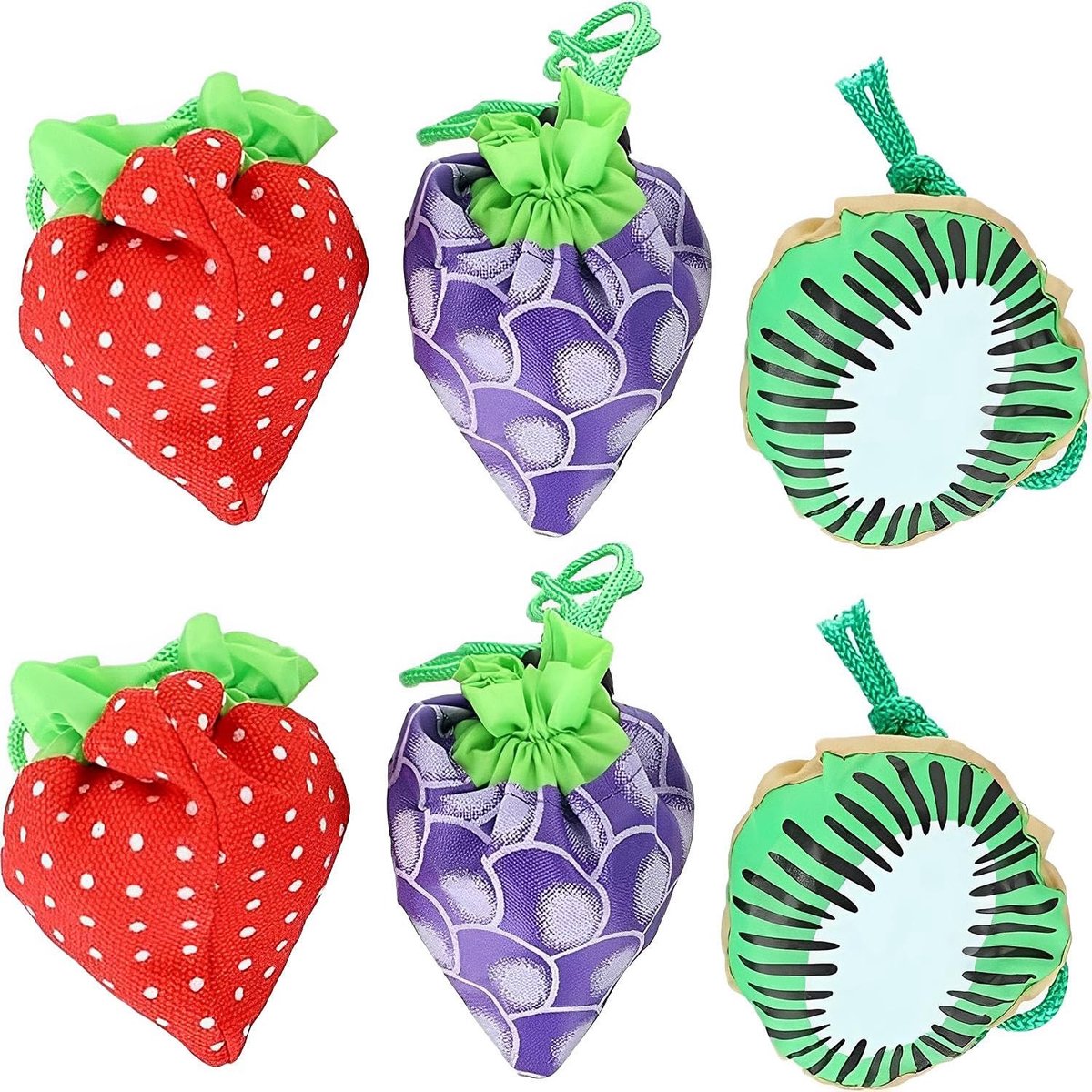 Dailygoods- Boodschappentas Opvouwbaar - Boodschappentas Stevig - Boodschappentas Met Rits - Boodschappentas Met Wielen - Boodschappentas 38cm x 58cm - Set Van 6 - Winkelmandje