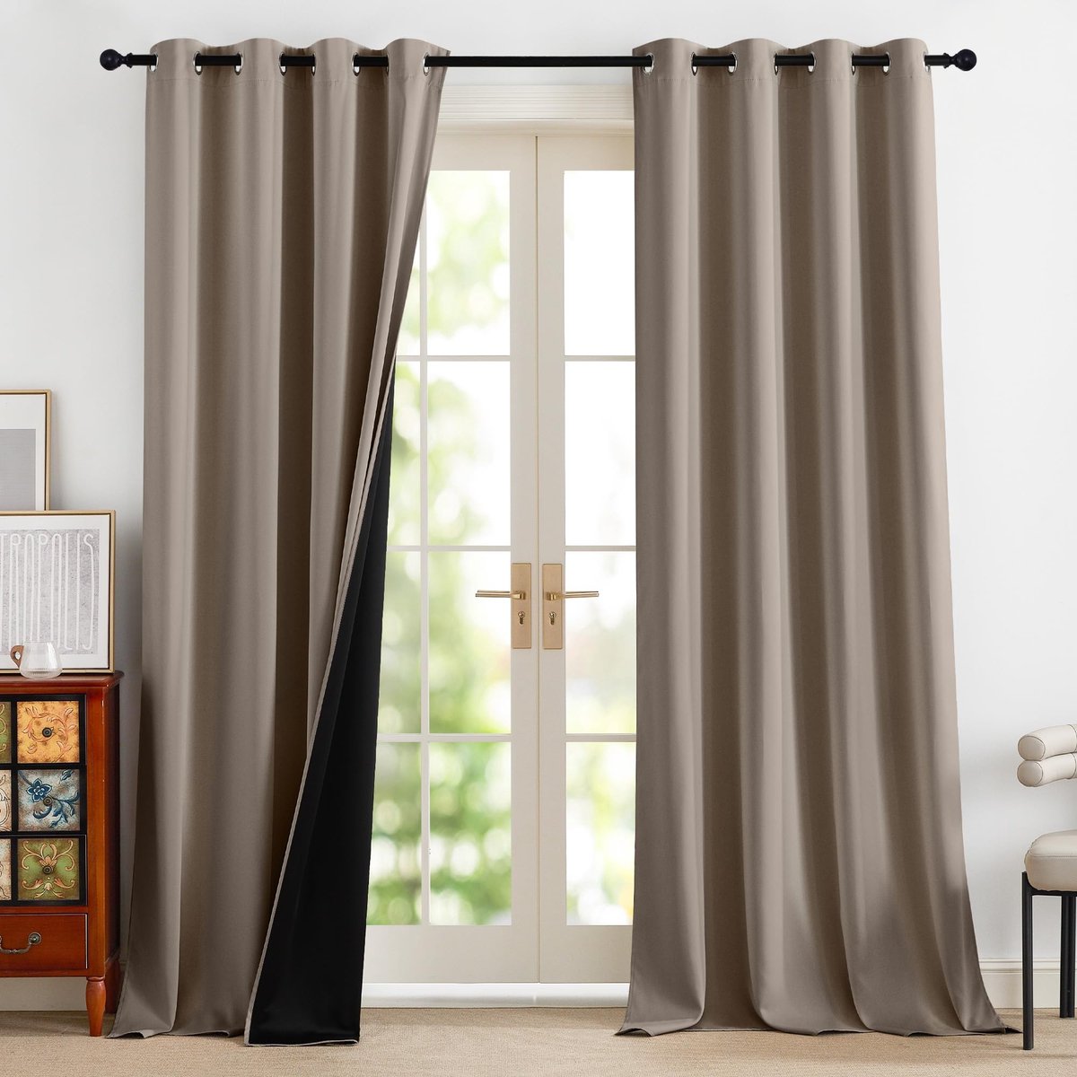 Dailygoods- Gordijnen 100% Verduisterend - Gordijnen Kant en Klaar - 2 Panelen - 140B x 24