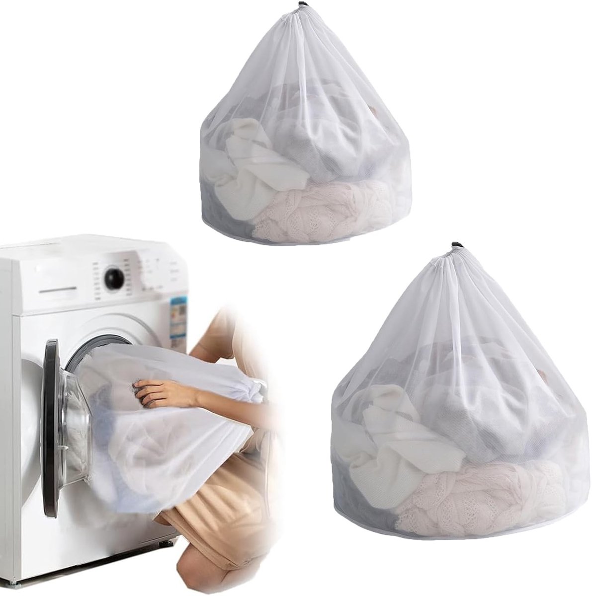 Dailygoods- Waszak Grote Capaciteit - Waszakken 30 cm x 40 cm / 60 cm x 80 cm - Opvouwbare Wasmand - Vuile Was Verzamelen - Reisaccessoire - Organiseren