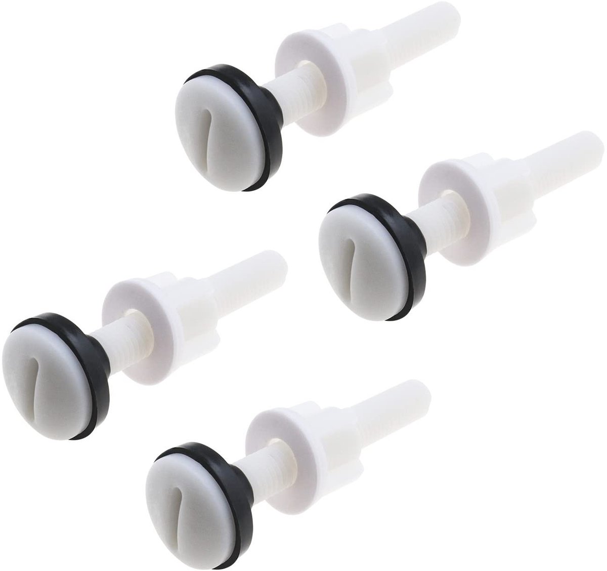 Dailygoods- Toilet Tank Bouten M10 - 4 Stuks - Wit Kunststof/Rubber - Bevestiging - Afdichting Kit - Eenvoudig te Installeren - Wc Bouten