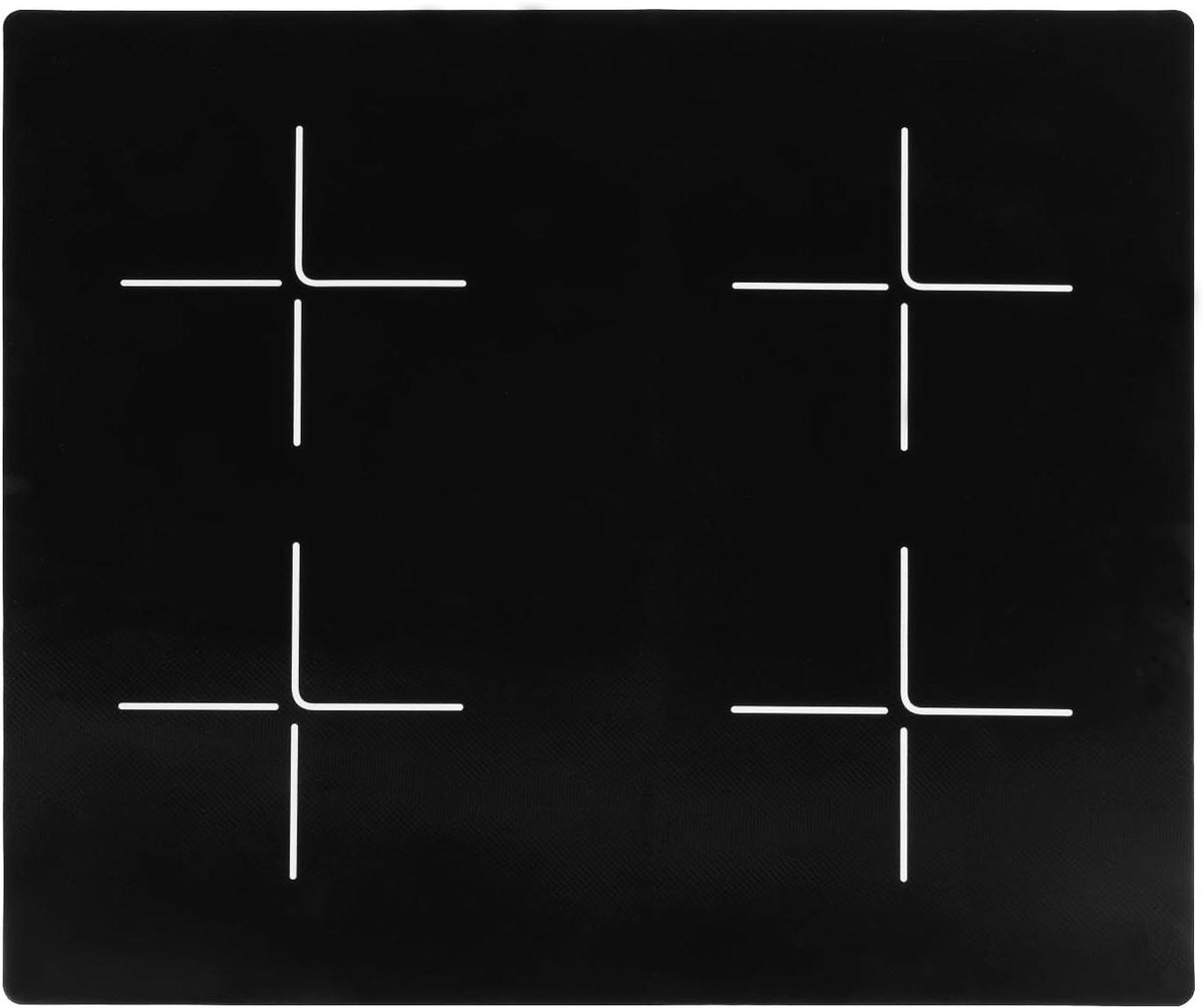 Inductie Kookplaat Mat Beschermmat Kookplaat Beschermen Hittebestendig Antislip 53 x 62 cm Zwart