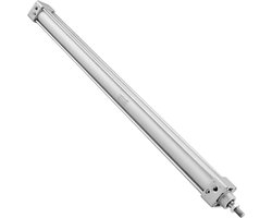 Pneumatische Cilinder - Luchtcilinder Enkele Staaf - Industriële Automatisering - Dubbele Actie - 32mm Boring 600mm Slag - Zilver