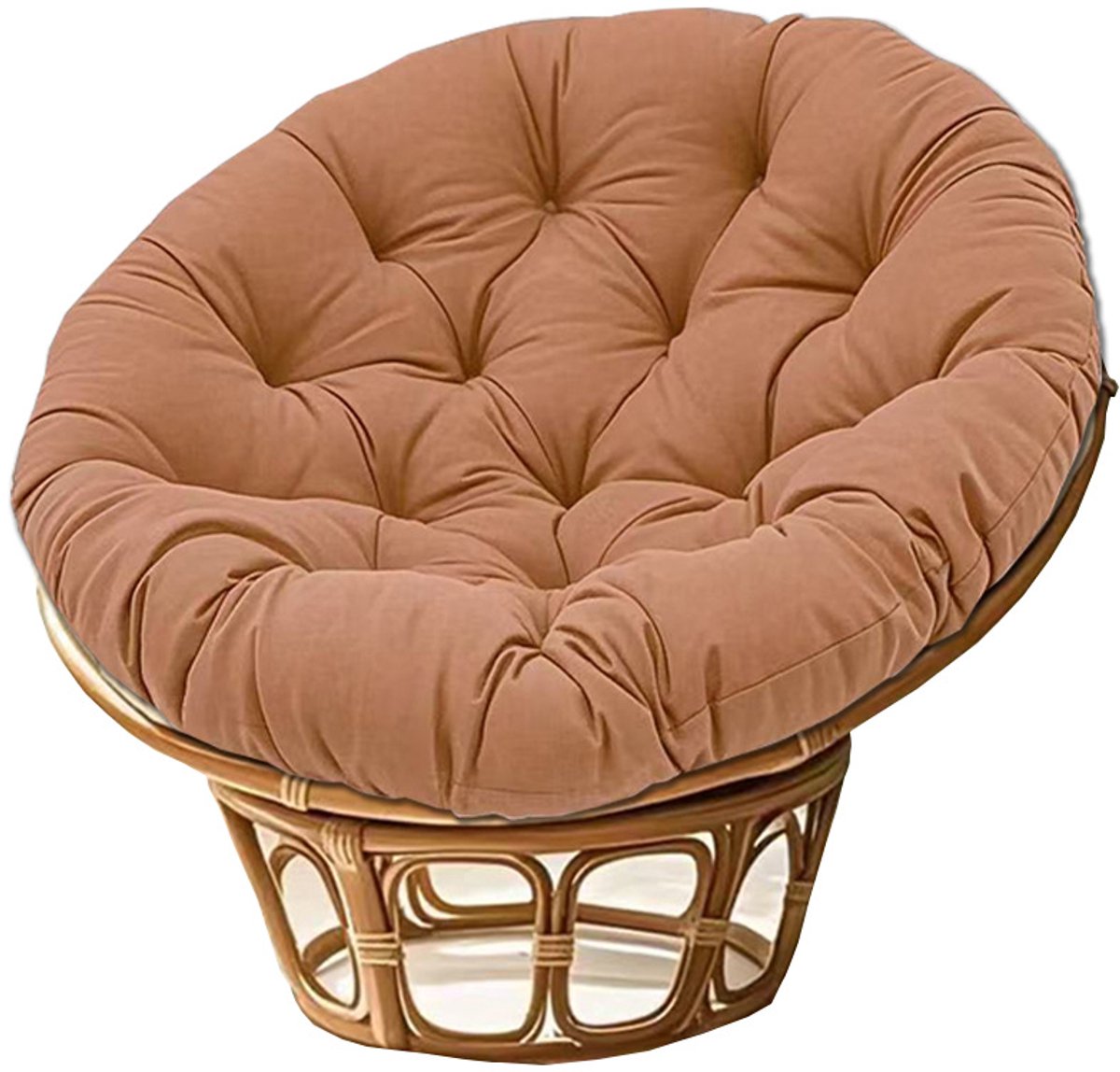 Bruin Zitkussen - rond - 40x40cm - geschikt voor hangmanden/schommels/radarstoelen - rugleuning