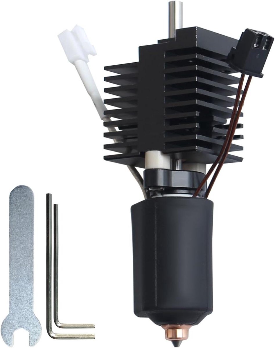 3D-printer Printkopset - Hotend Extruder Kit - 3D Printen - Titanium Heat Break - 0.4 mm Mondstuk - Zwart