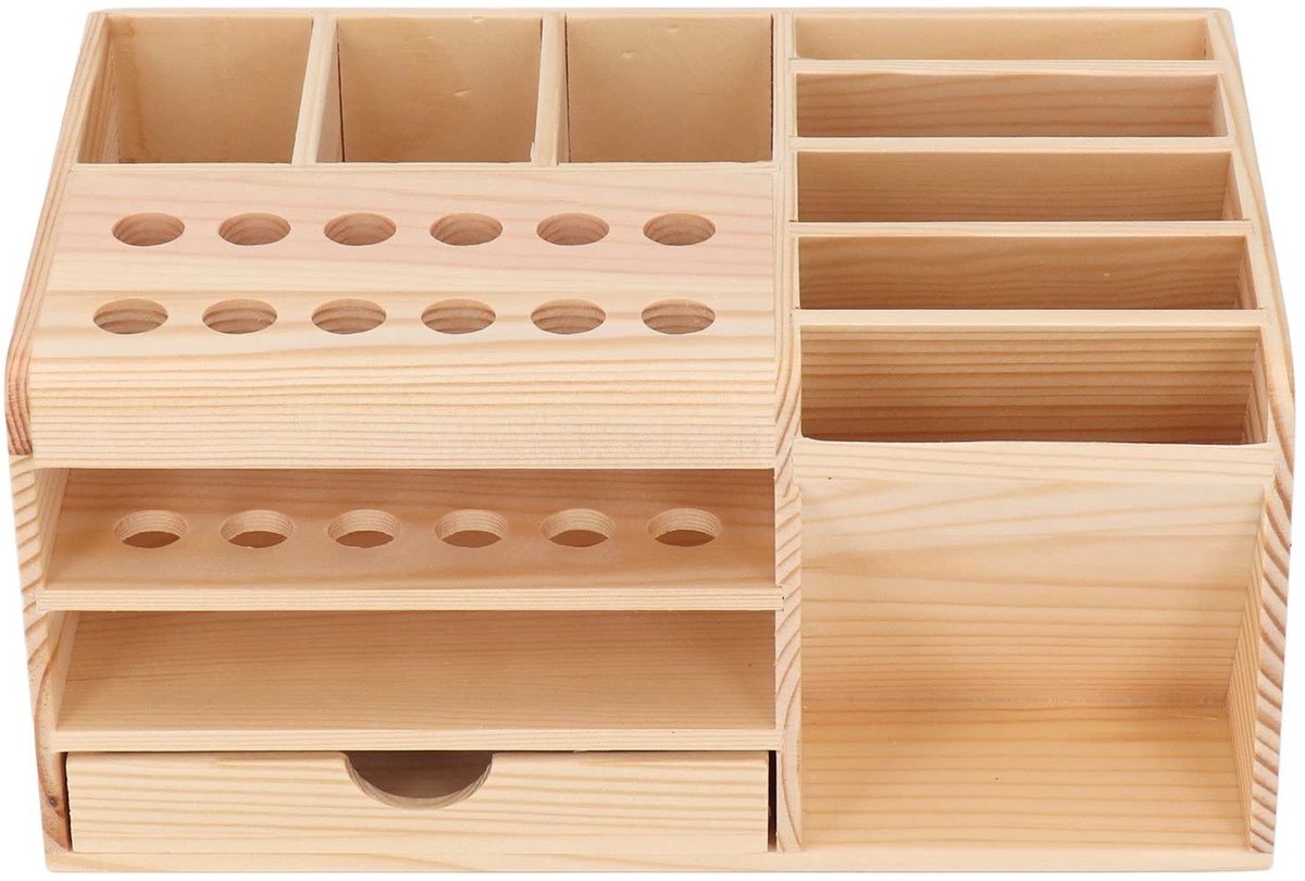 Dailygoods- Gereedschapshouder Professioneel - Organizer voor Reparatiegereedschap - Synthetisch Hout - 12 Gaten - Duurzaam - Hoogwaardige Materialen - Gereedschapsorganizer