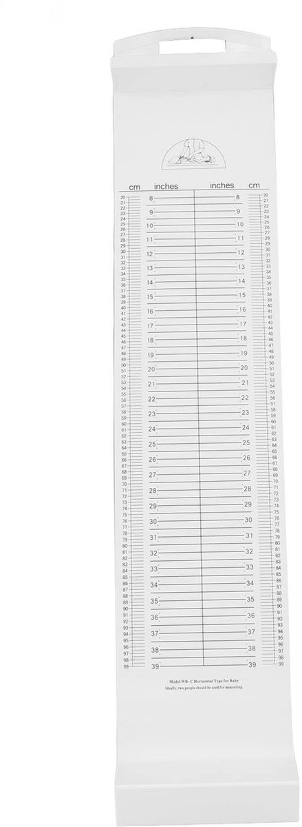 Dailygoods- Hoogte Meetmat Huidvriendelijk - Inklapbaar - Groeimeter Kind - Baby Meetmat - Groeiproces Bewaken - Ruimtebesparend